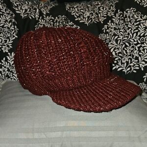 Burgundy Knit Hat